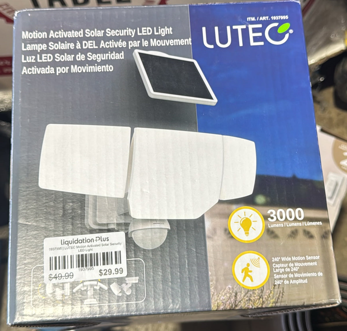 LUTEC Motion Activated Solar Security LED Light