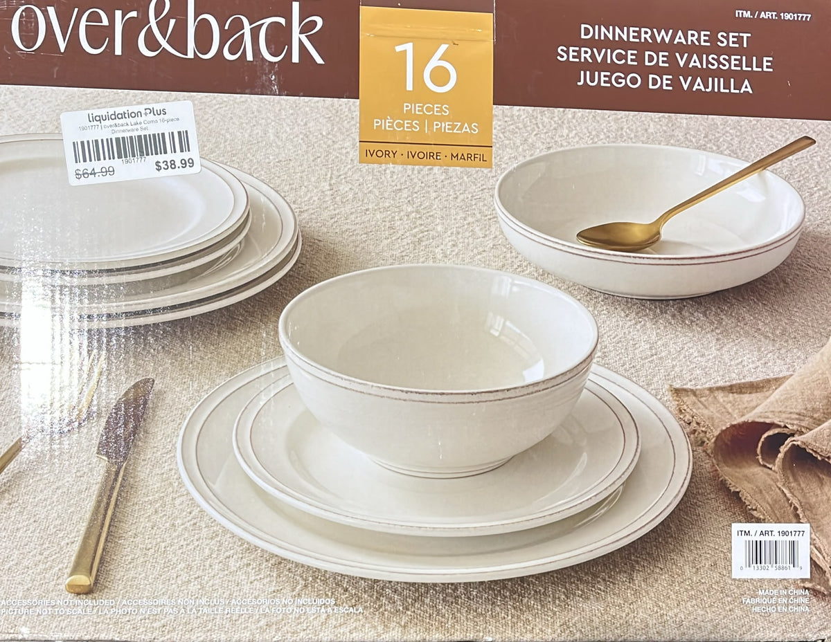 over&back Lake Como 16-piece Dinnerware Set