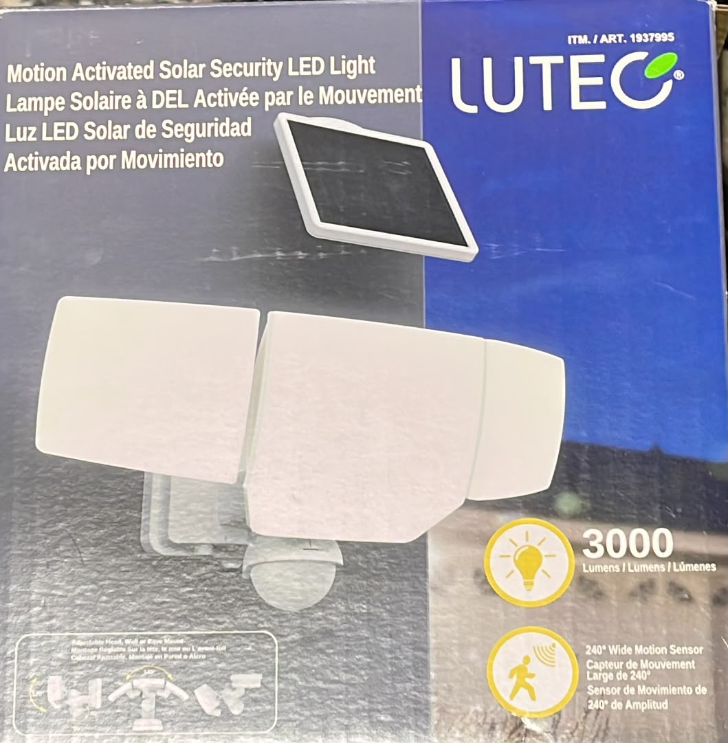 LUTEC Motion Activated Solar Security LED Light