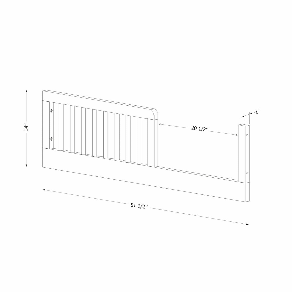 South Shore Balka Toddler Rail for Baby Crib