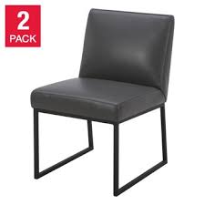 Aiden & Ivy Fabric Leather Dining Chair, 2-pack
