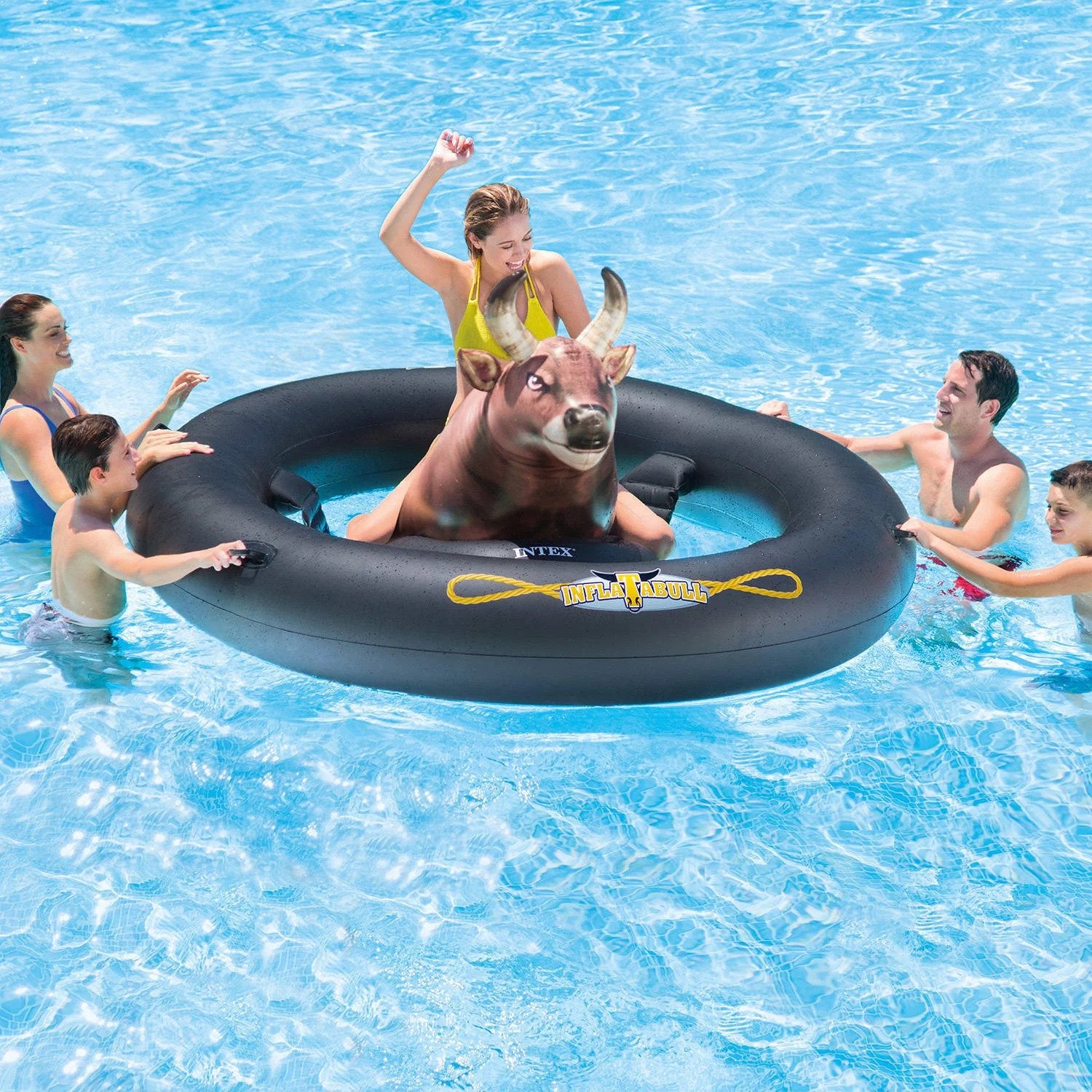 Inflatabull Inflatable Ride-On Pool Toy