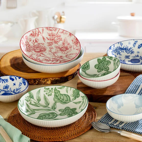 Signature Housewares Stoneware Bowl Set, 8-pieces