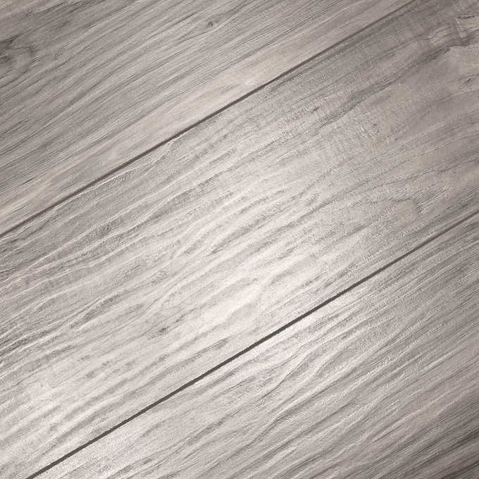 Golden Select Urban Grey 19.2 cm (7.56 in.) Hand Scraped Water Resistant Laminate Flooring with Pre-attached Foam Backer