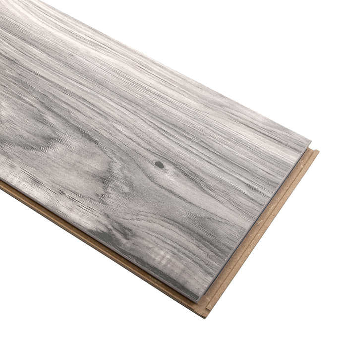 Golden Select Urban Grey 19.2 cm (7.56 in.) Hand Scraped Water Resistant Laminate Flooring with Pre-attached Foam Backer