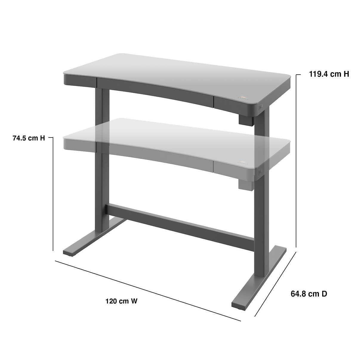 Tresanti 47" Adjustable Height Desk