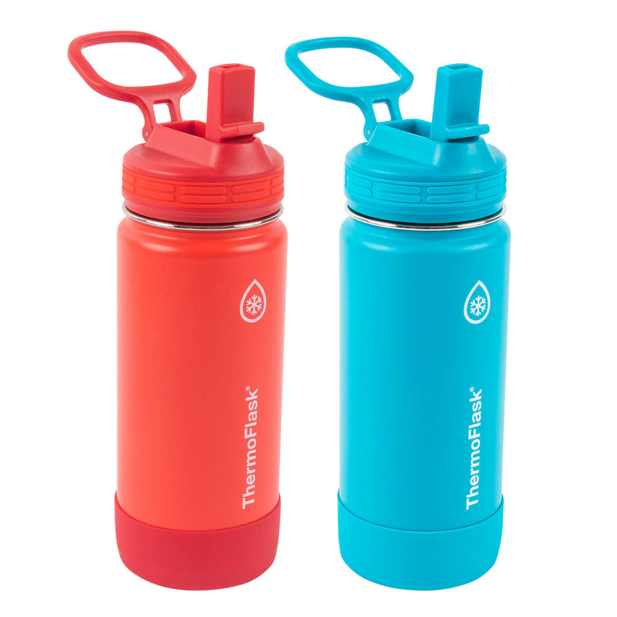 ThermoFlask 16oz Stainless Steel Water Bottle, 2-pack
