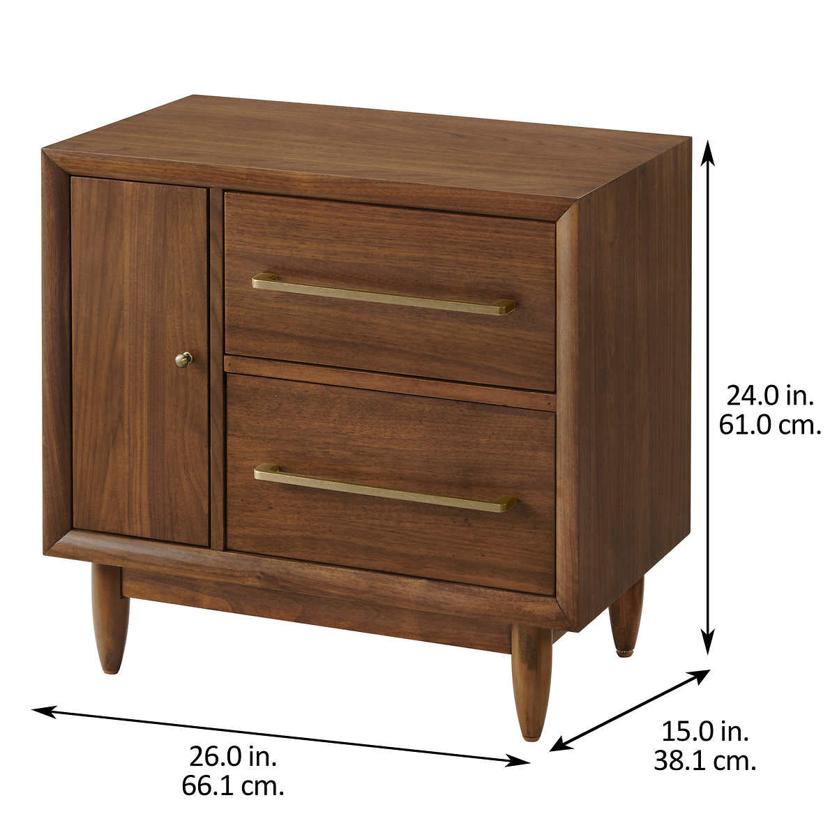 Marina Del Rey Mid-century Nightstand with Power