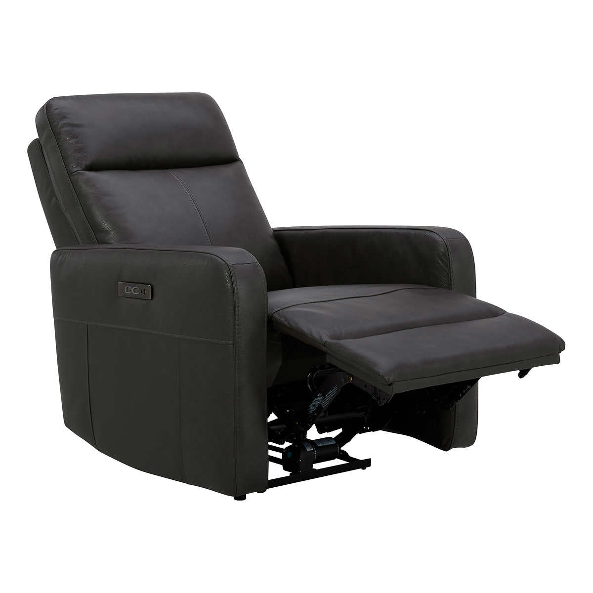Gilman Creek Dark Grey Top-grain Leather Power Recliner