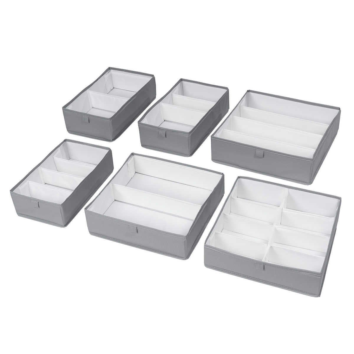 ADJUSTABLE DRAWER ORGAINZER 6PC