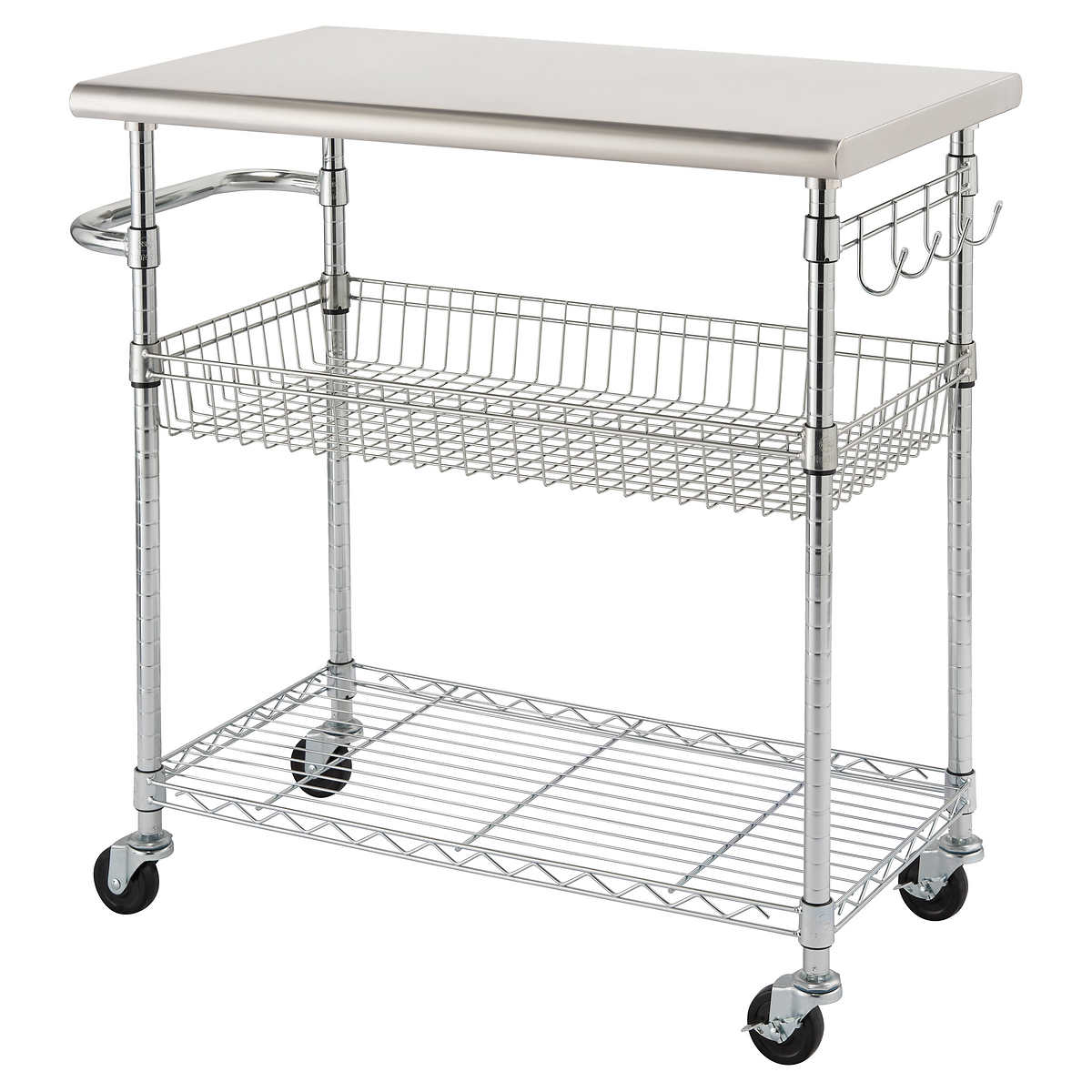 Trinity - Kitchen trolley with 86.4 cm (34 in) stainless steel top