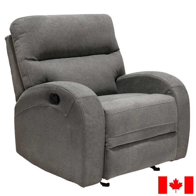 MINHAS FURNITURE MANUAL RECLINER GREY FABRIC