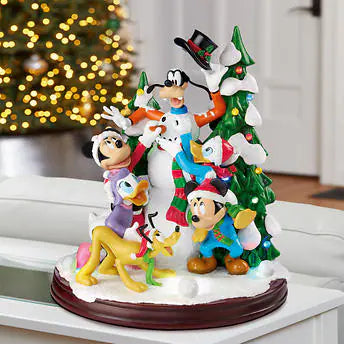 Disney Characters Building a Snowman with Lights and Music
