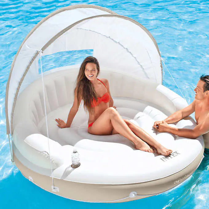 Inflatable Canopy Pool Island Float