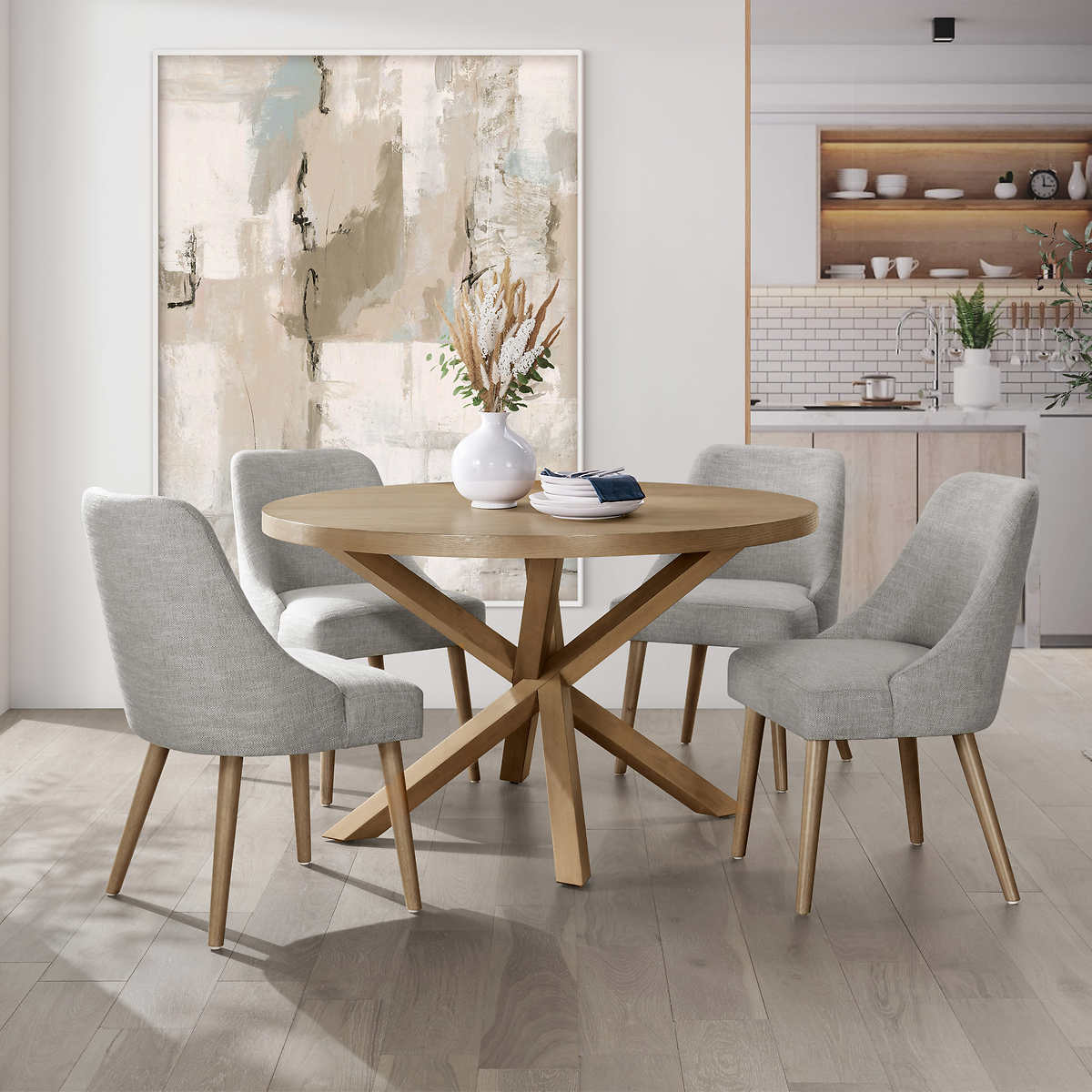 Huxton 5-piece Dining Room Set , 132 cm (52 in.) Diameter
