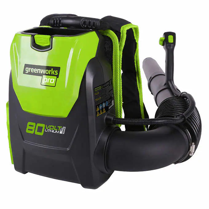 Greenworks Pro 80 V Cordless Backpack Leaf Blower, Bare Tool Only