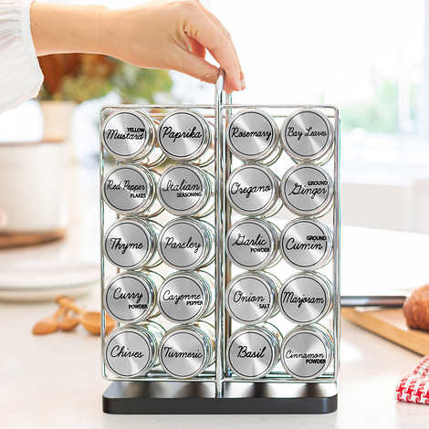 Orii Jar Spice Rack, Set of 20