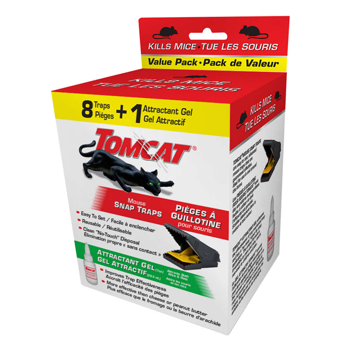 Tomcat Mouse Snap Traps (8) + Attractant Gel