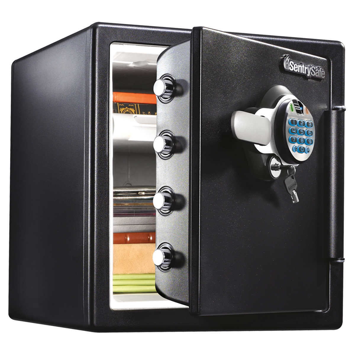 SentrySafe Biometric Digital Fire/Water Safe, locked, sold as is