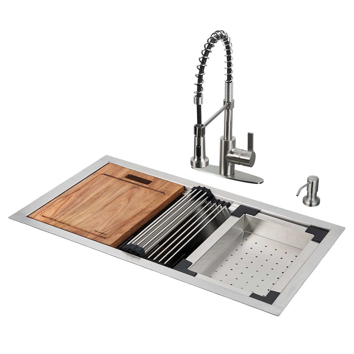 Moorefield Victoria Kitchen Sink and Faucet Workstation Set