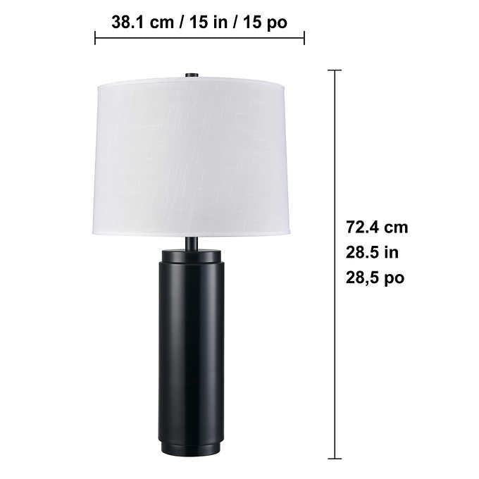 Metal Cylinder Table Lamp