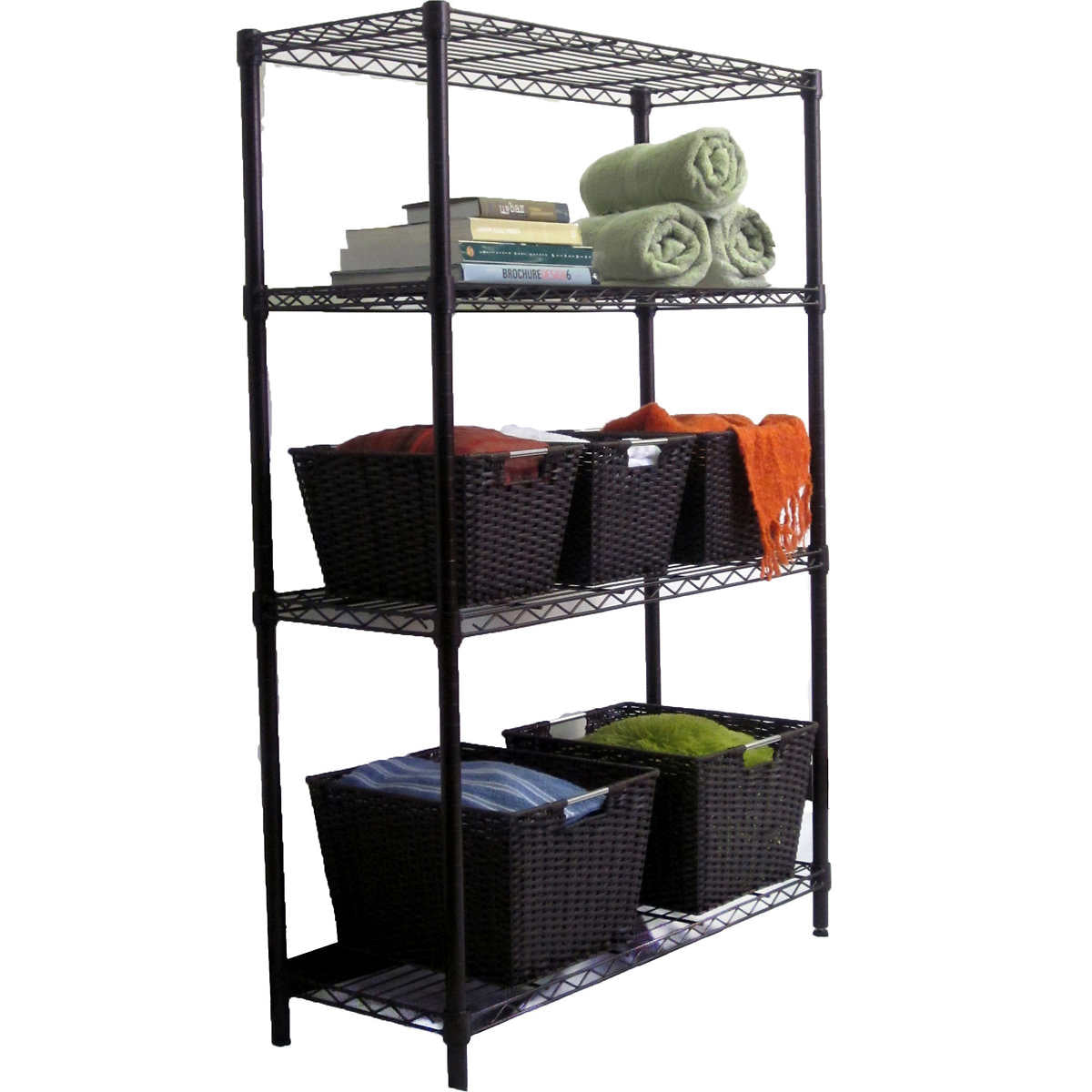 4-TIER BRONZE WIRE RACK