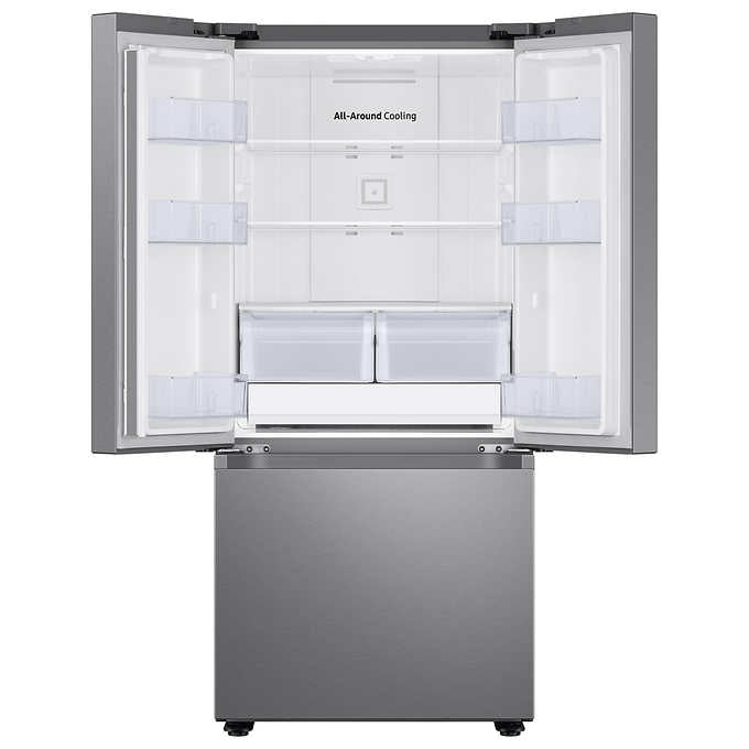 Samsung 30 in. 22.1 cu.ft Stainless Steel French Door Refrigerator with Recessed Handle and Flat Door Design
