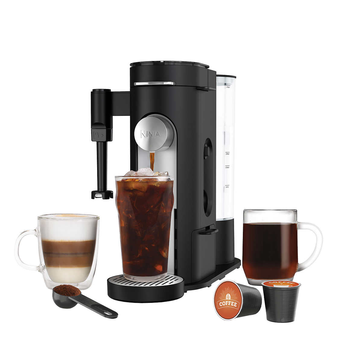 NINJA SINGLE SERVE Ninja Pods & Grounds Specialty Single-Serve Coffee Maker, K-Cup Pod Compatible