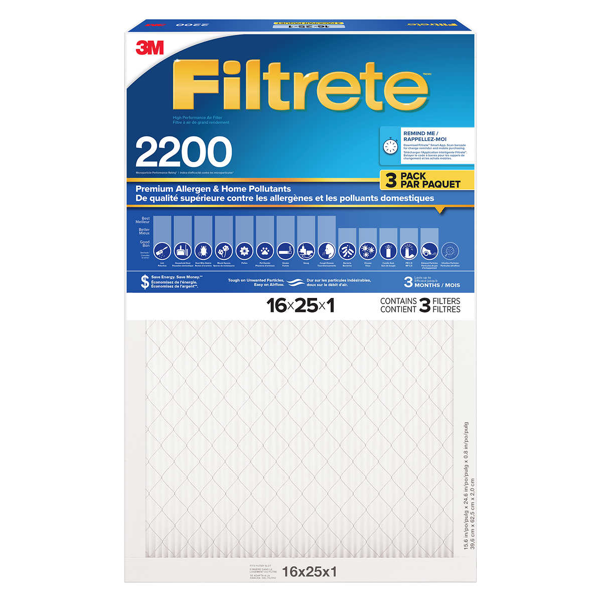 3M Filtrete Furnace Filter Pack of 3