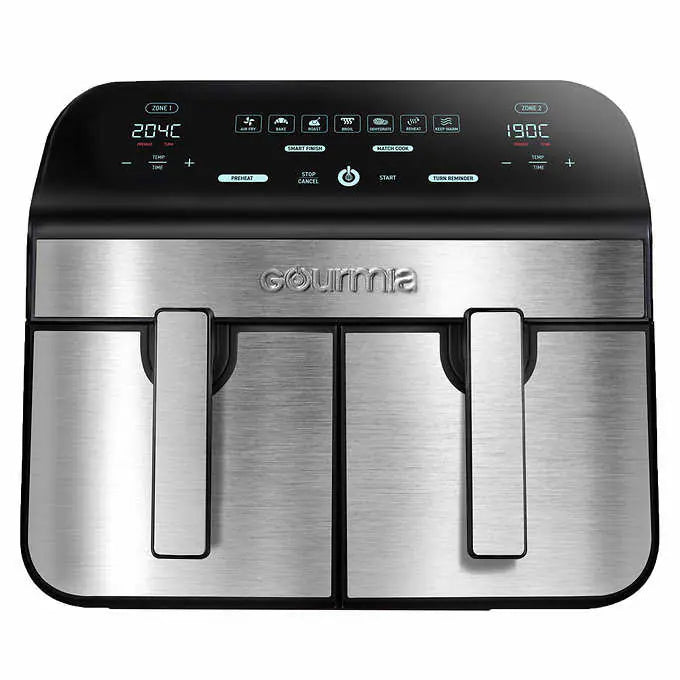 Gourmia 9.4 L (10 qt.) Dual Basket Digital Air Fryer