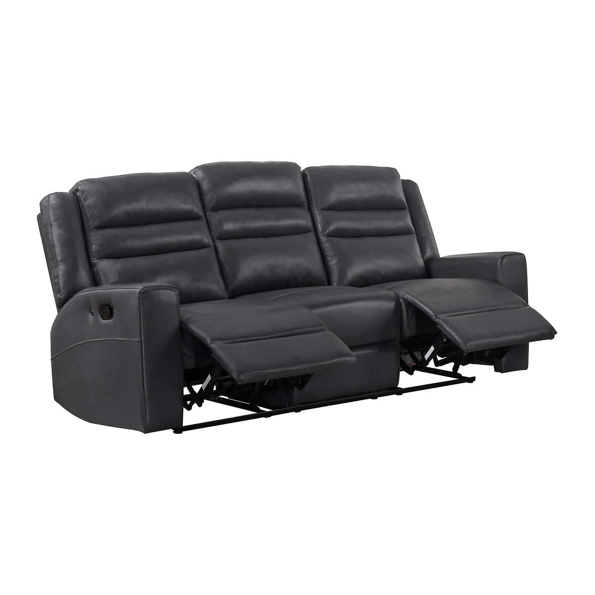 Monterey Hills Top-grain Leather Manual Reclining Sofa