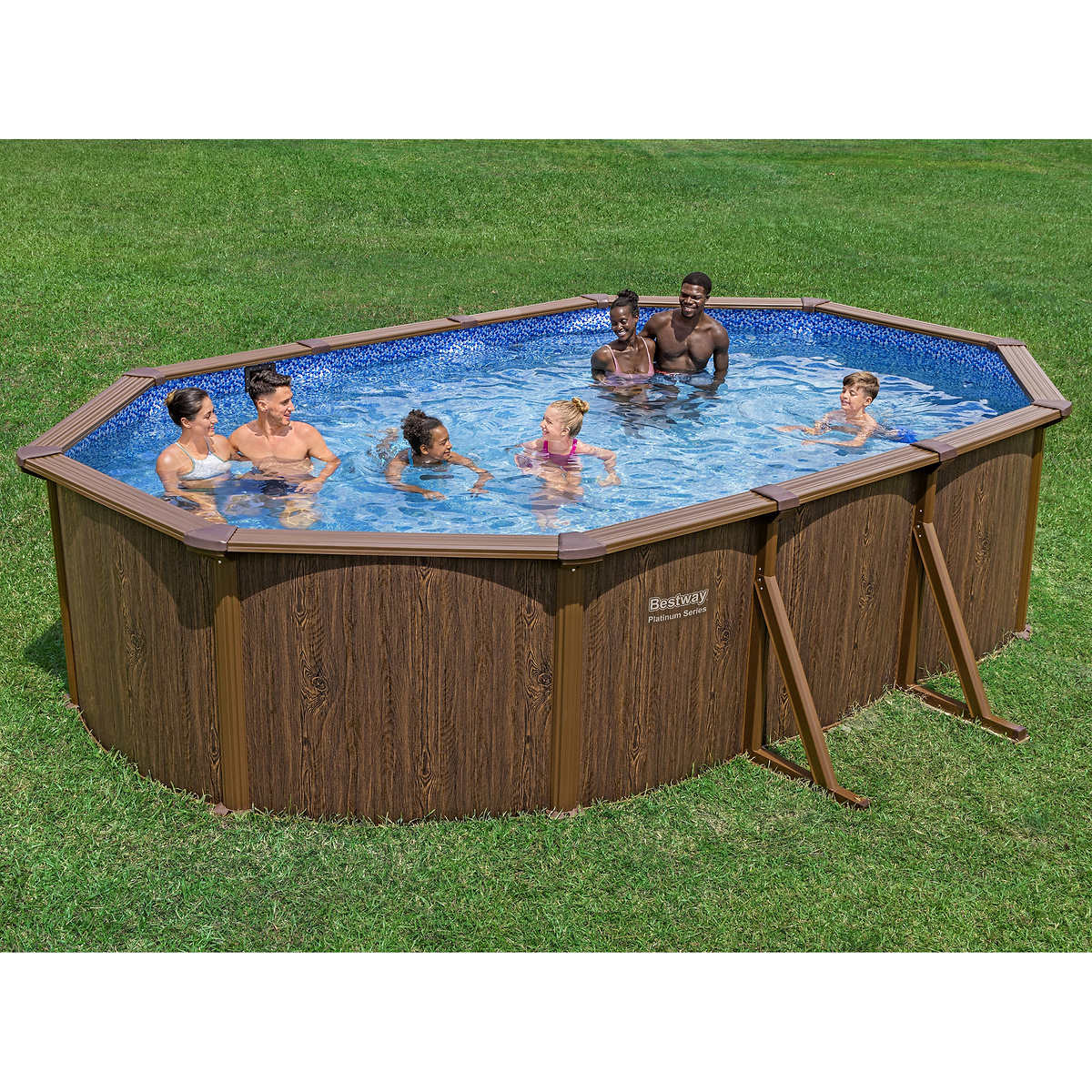 Bestway Steel Wall Above Ground Pool Set Oval
