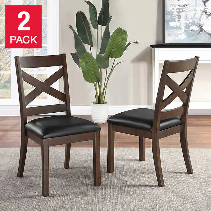 DARK BROWN CHAIR 2 PACK