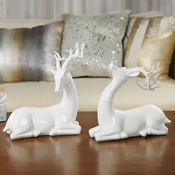 SET OF 2 HOLIDAY DEER