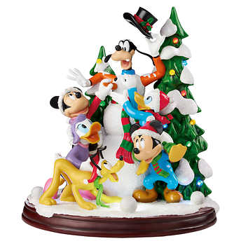 Disney Characters Building a Snowman with Lights and Music