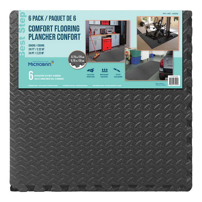 Best Step Interlocking Tiles with 10 Borders, 6-pack