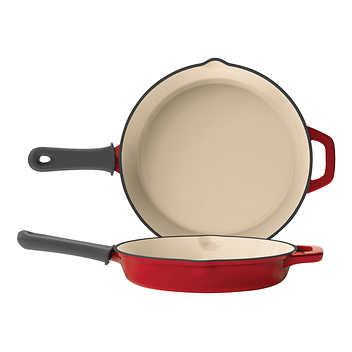 TRAMONTINA CAST IRON SKILLET 25.4 CM AND 30.5 CM