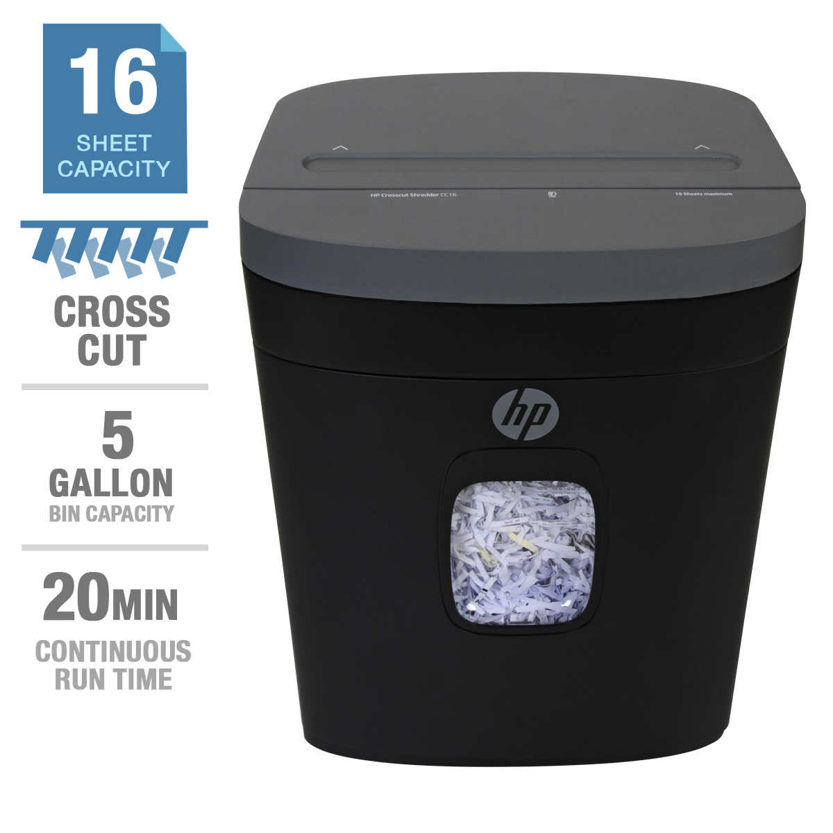 HP CC16 Cross-cut 16-sheet Paper Shredder