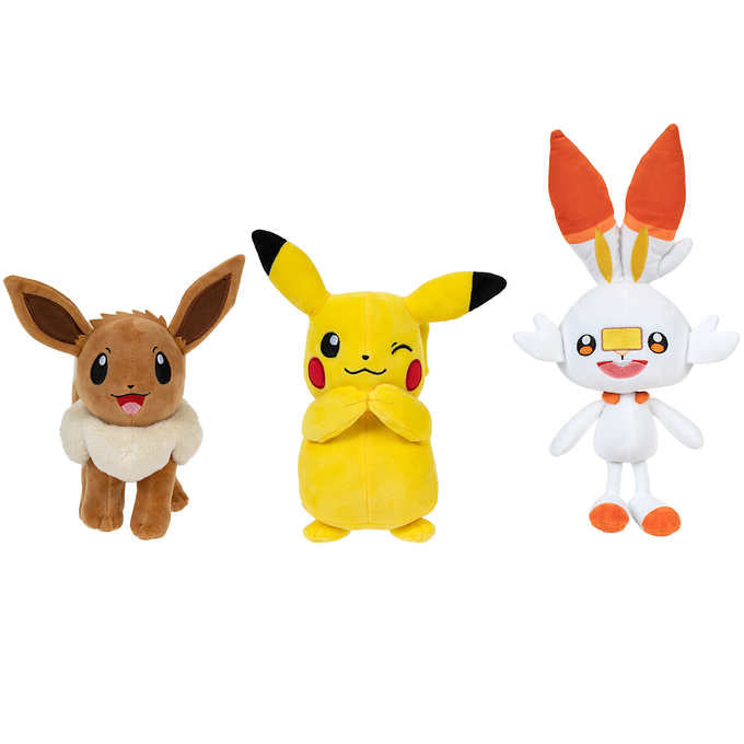POKEMON 8" PLUSH 3 IN ONE BOX