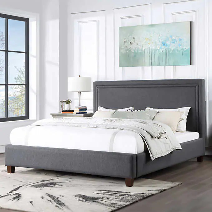 RAVENS POINT GREY QUEEN BED