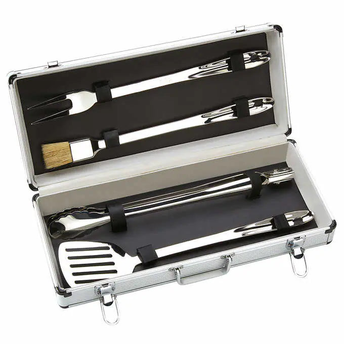 ALL CLAD BBQ TOOL SET 4 PIECES CASE