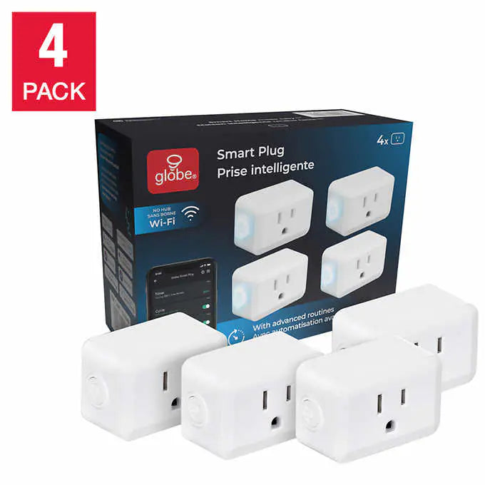 GLOBE WIFI SMART PLUGS - 4 PACK