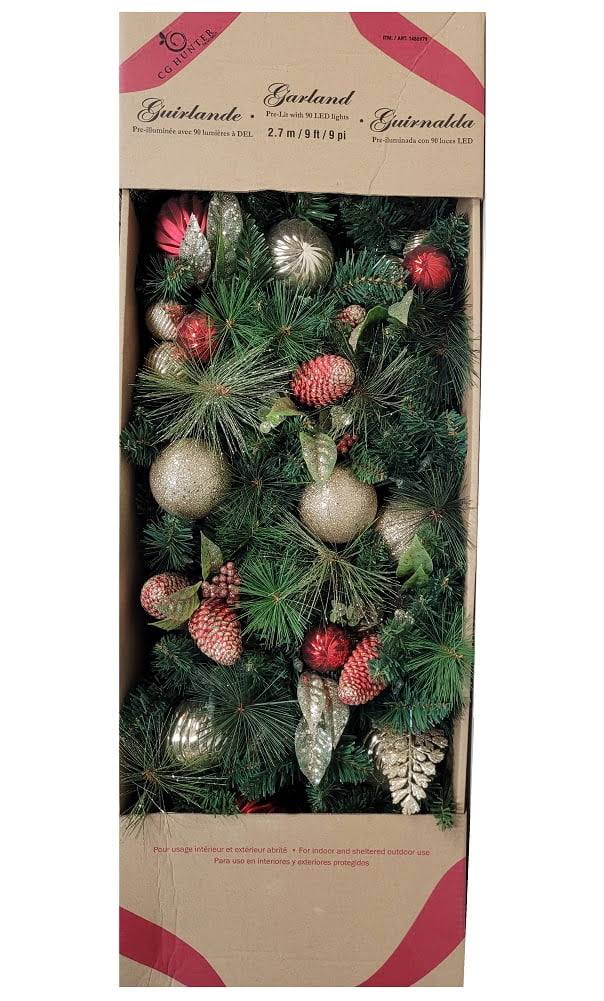 9FT LED DECORATED GARLAND