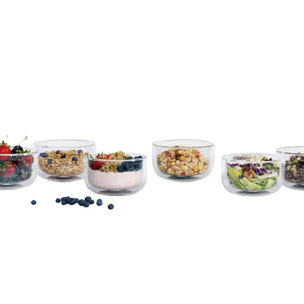 Henckels Double-Wall Glass Bowl Set, 6-Piece