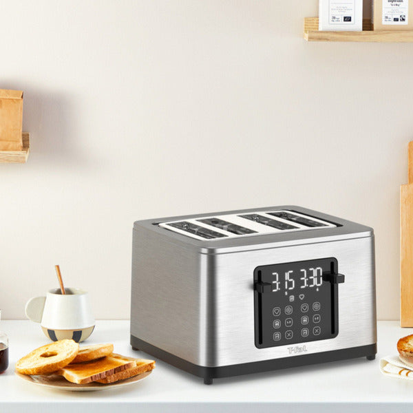 T-fal 4 Slice Digital Toaster - Stainless Steel