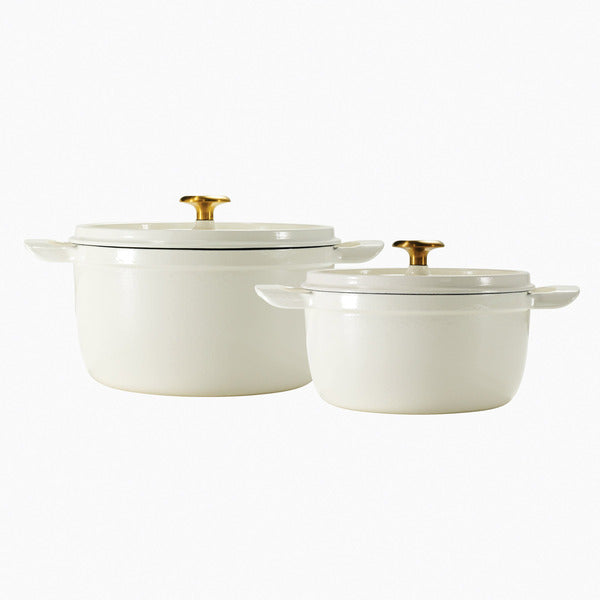 Tramontina Cast Iron Covered Casserole Set - White