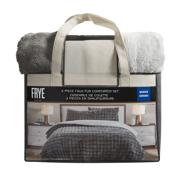 FRYE 3-piece Faux Fur Comforter Set