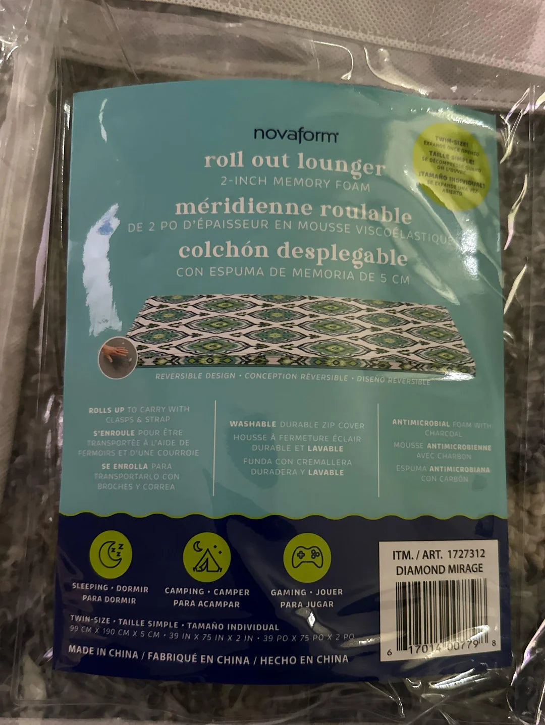 Novaform memory foam lounger