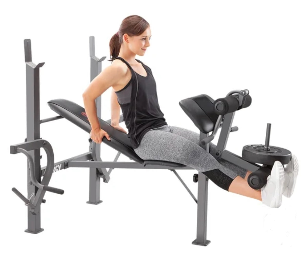 Marcy Standard Weight Bench with Butterfly and Leg Developer Home Gym