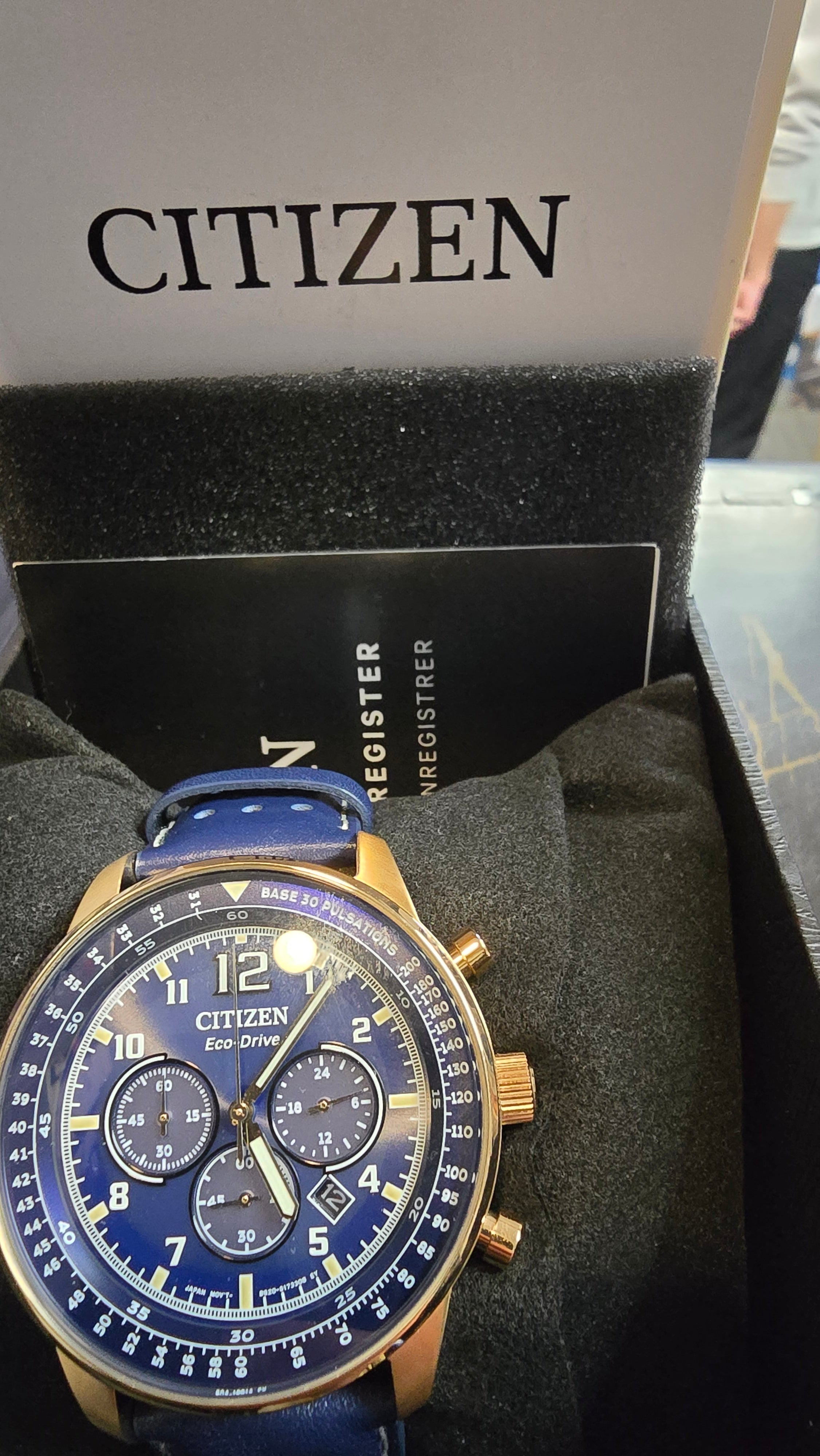 CITIZEN MENS BLUE DIAL, 44MM CA4503-00L